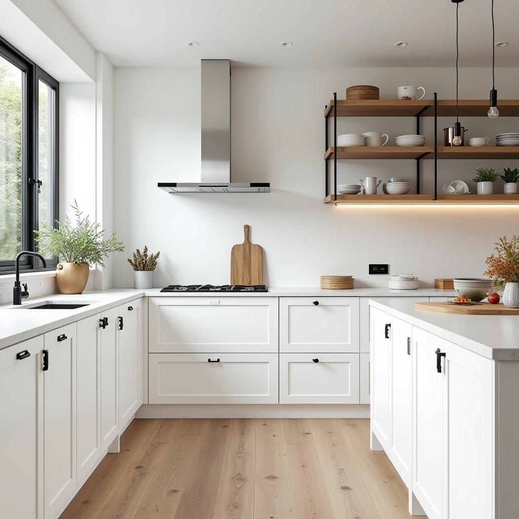 white oak and white kitchen 13