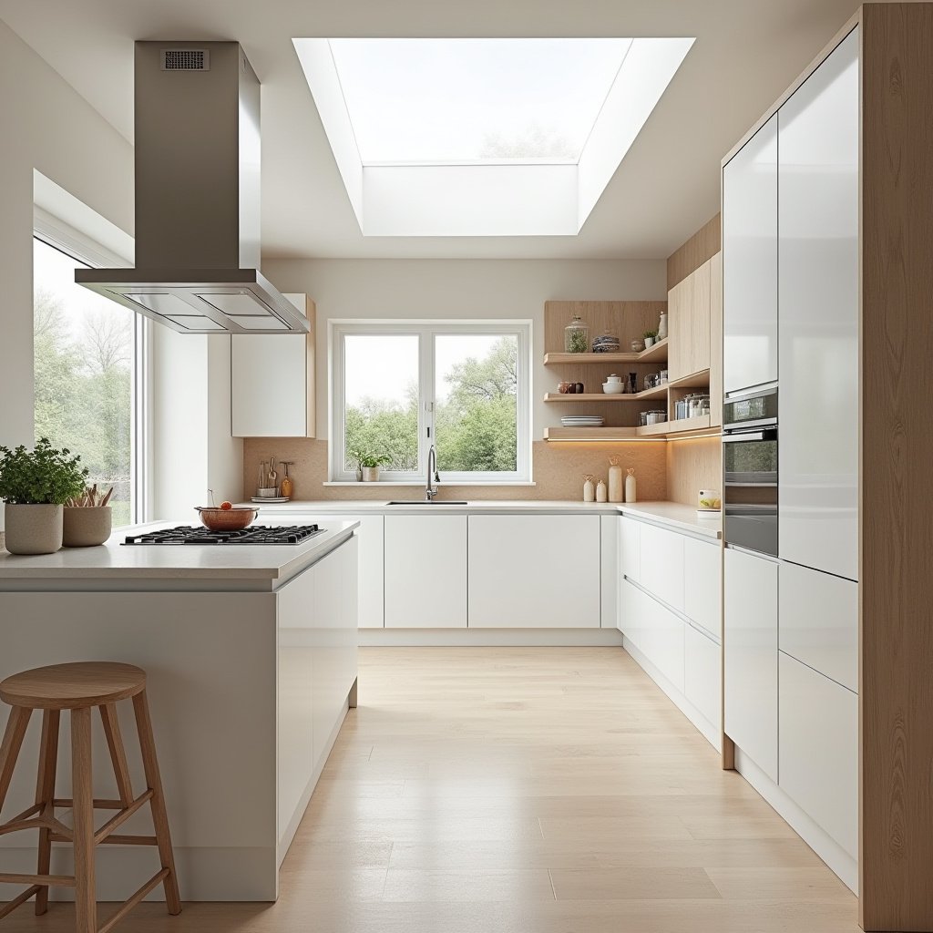 white oak and white kitchen 33