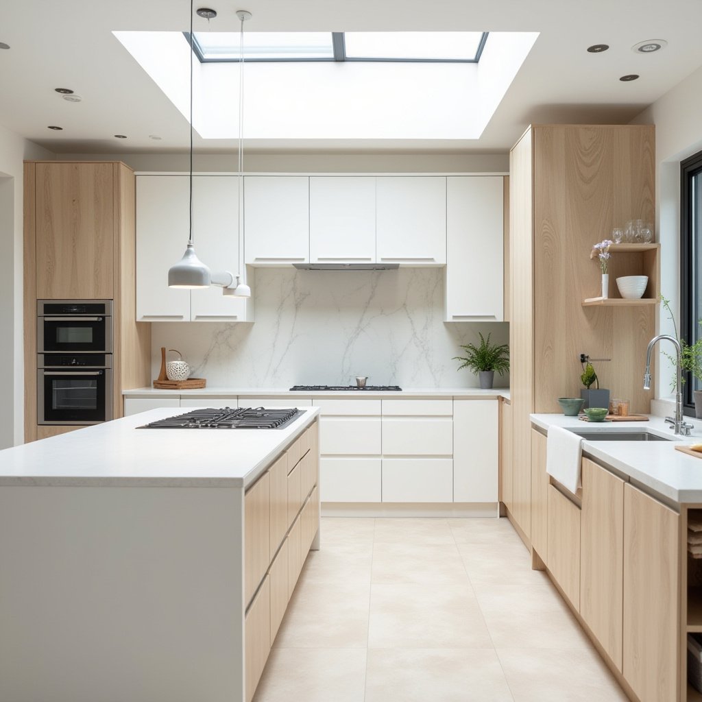 white oak and white kitchen 34