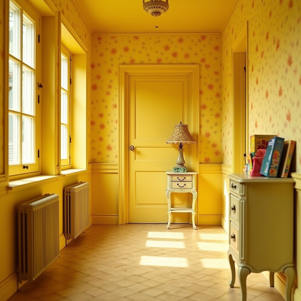 yellow hallway 9