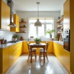 yellow kitchen cabinets 1