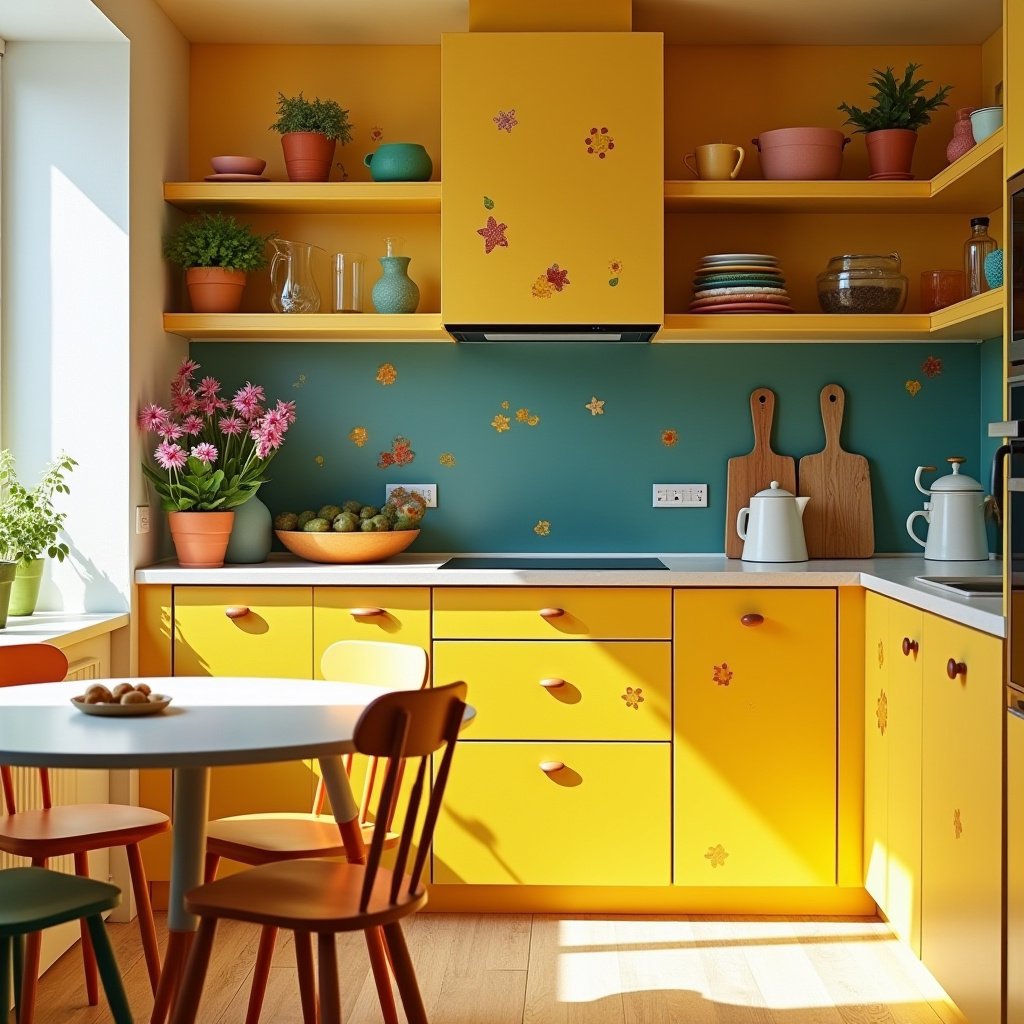 yellow kitchen cabinets 10