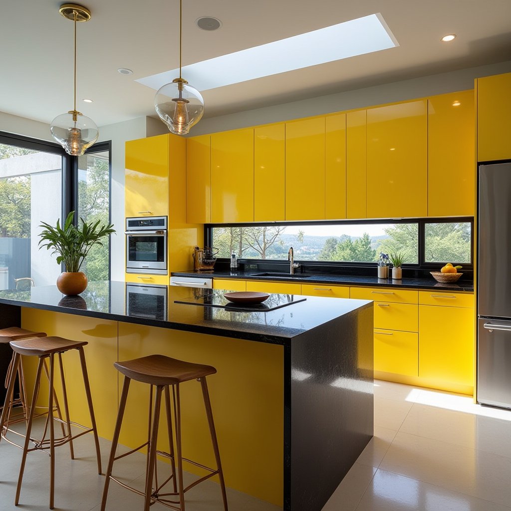 yellow kitchen cabinets 15