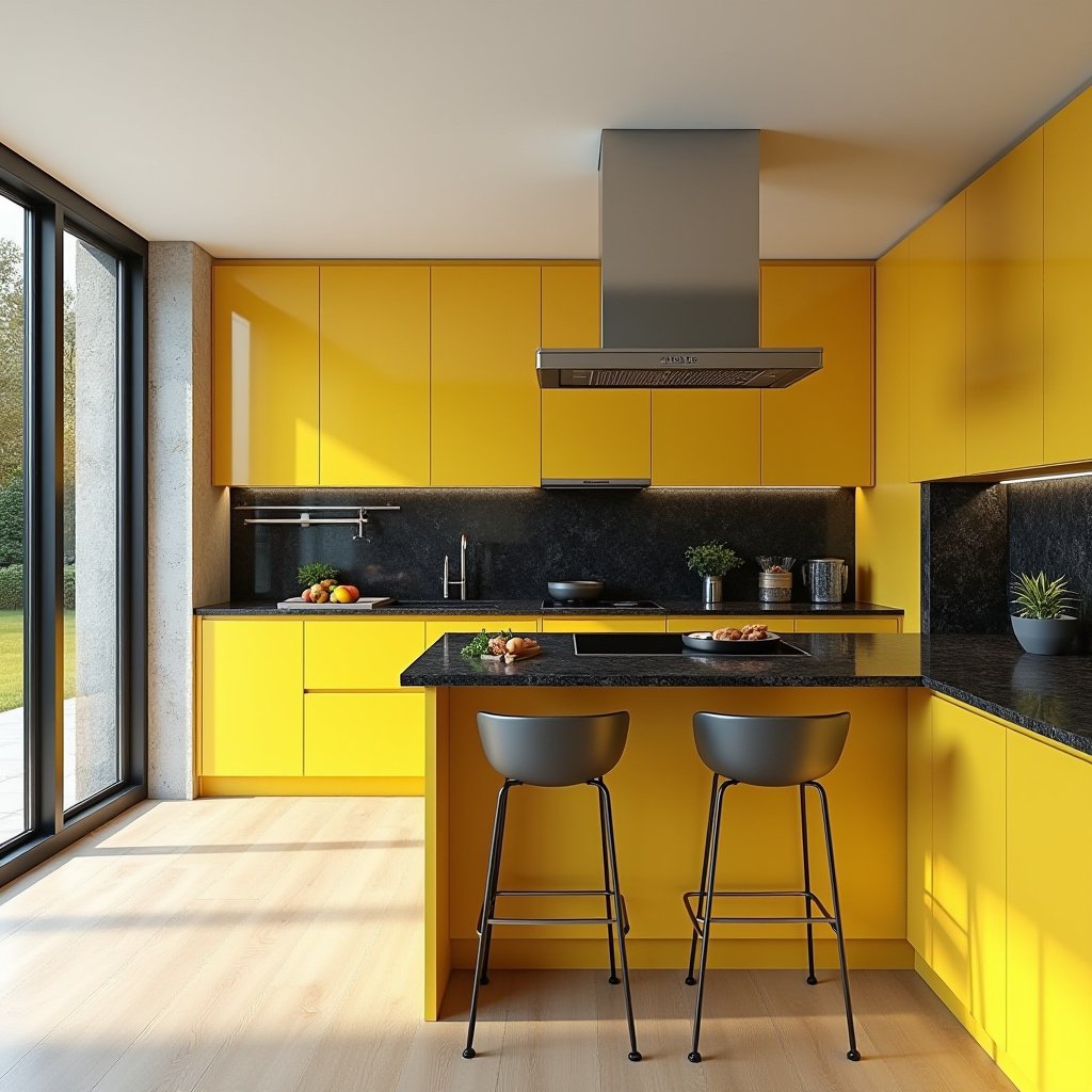 yellow kitchen cabinets 16