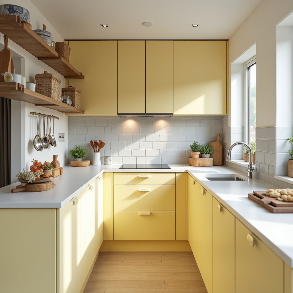 yellow kitchen cabinets 17
