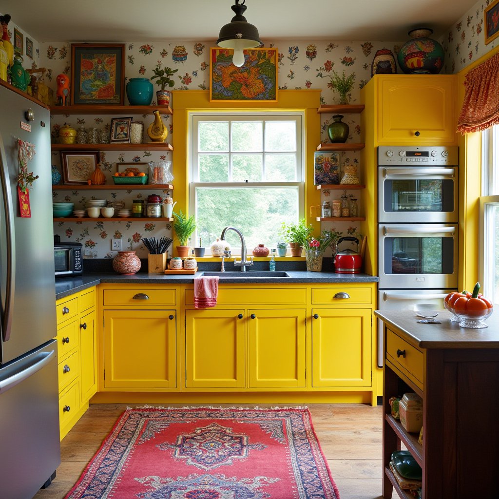 yellow kitchen cabinets 24