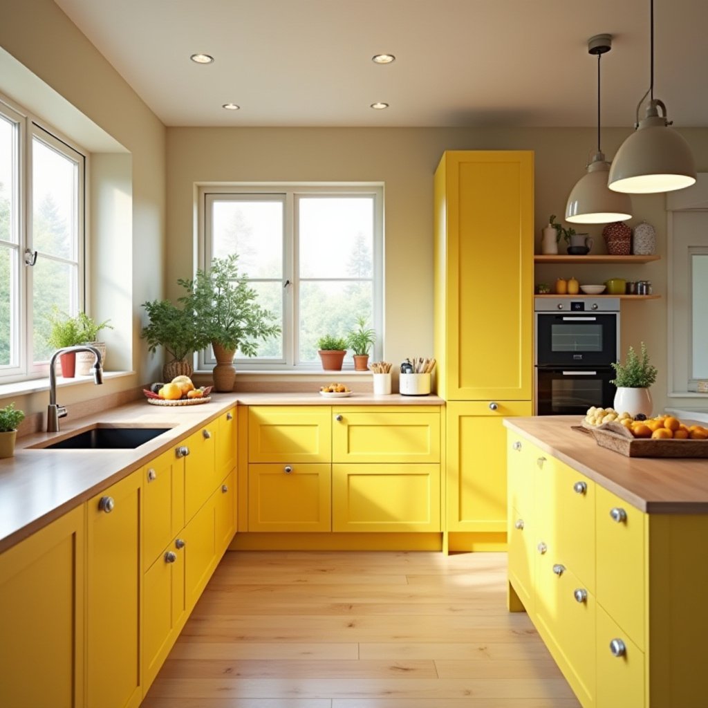 yellow kitchen cabinets 25
