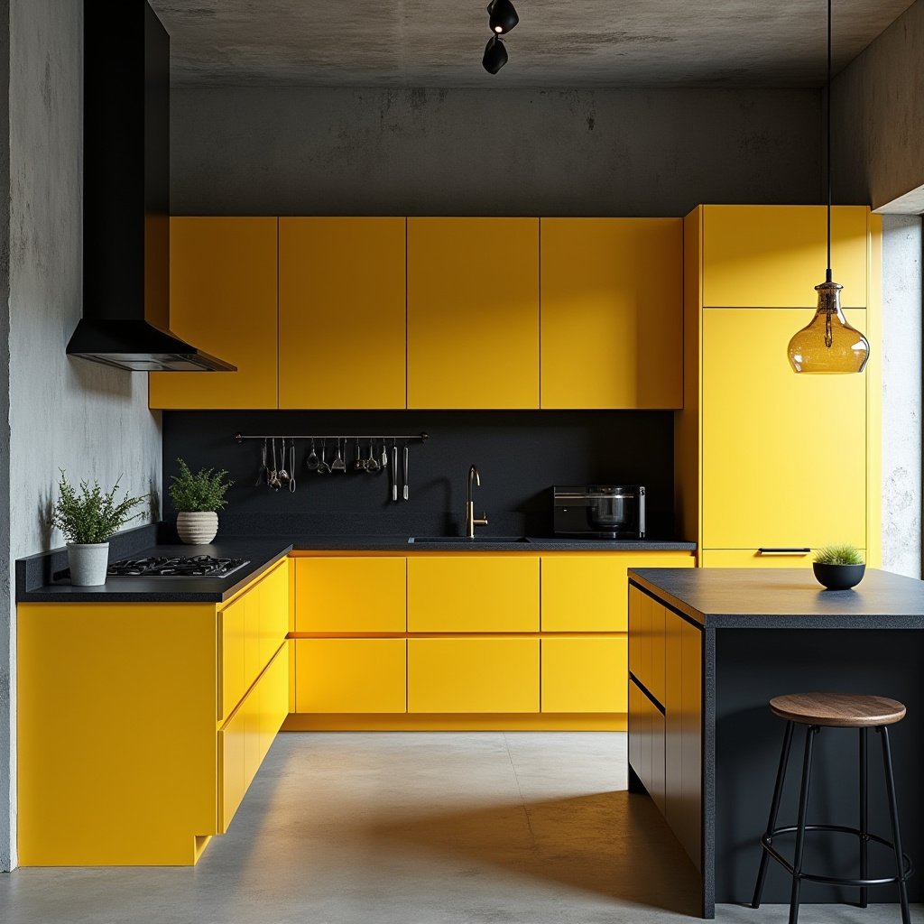 yellow kitchen cabinets 27