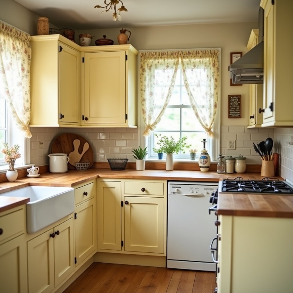 yellow kitchen cabinets 29