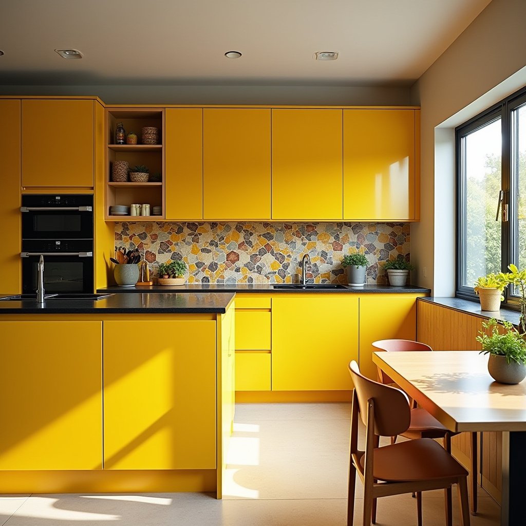 yellow kitchen cabinets 36