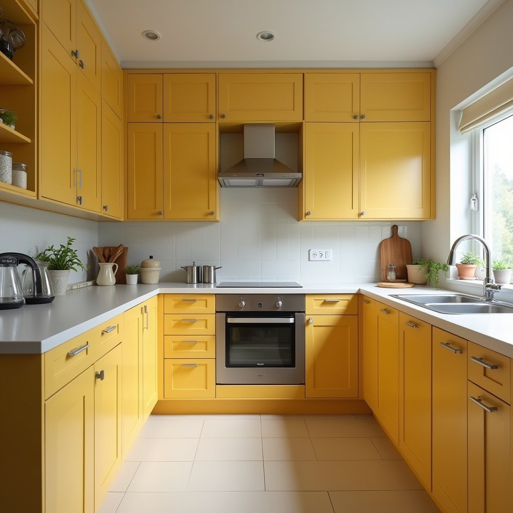 yellow kitchen cabinets 37
