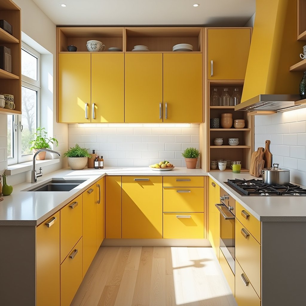 yellow kitchen cabinets 38