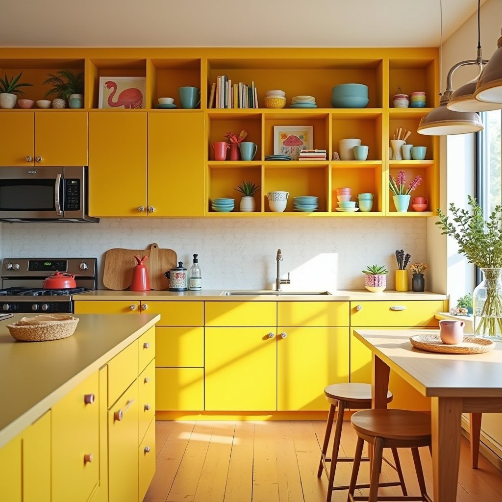 yellow kitchen cabinets 39