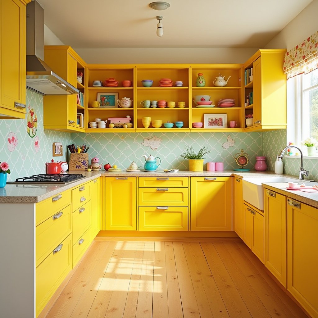 yellow kitchen cabinets 40