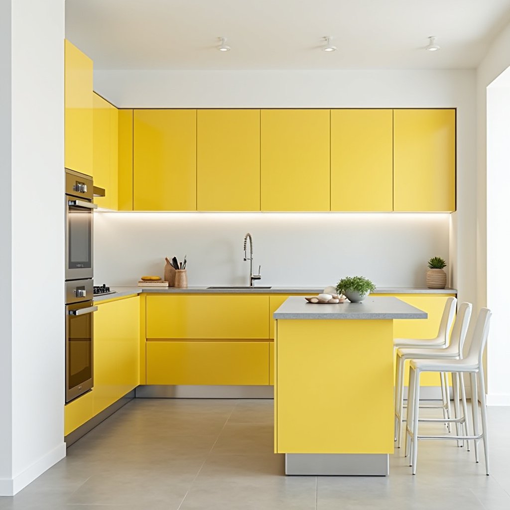 yellow kitchen cabinets 5