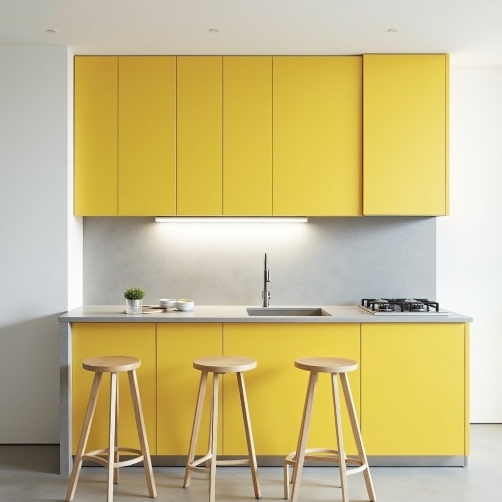 yellow kitchen cabinets 6
