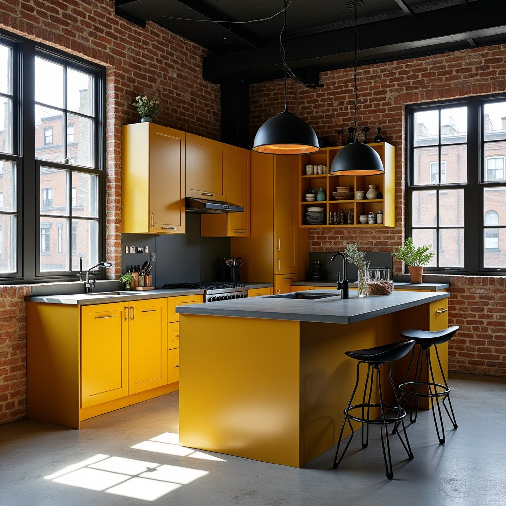 yellow kitchen cabinets 7